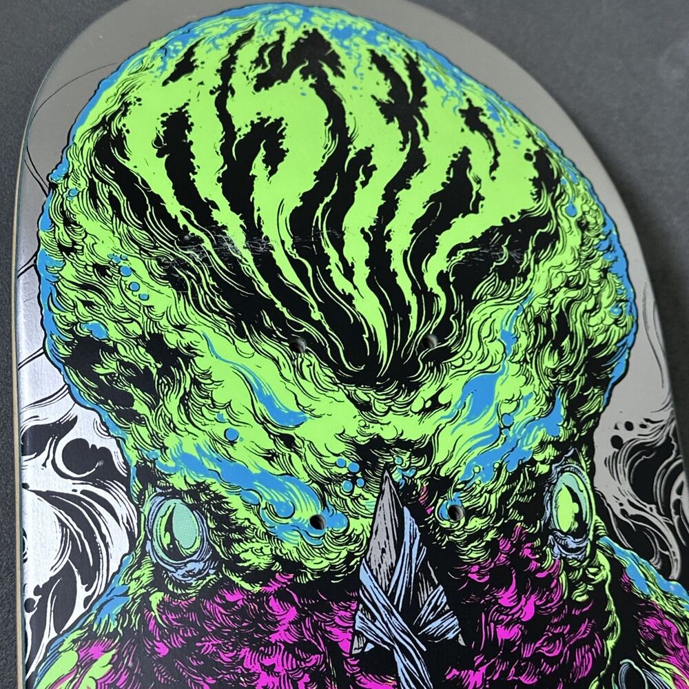 Tom Asta Santa Cruz Skateboard Deck Leviathan 8.5 By 31.6 Glow In The Dark Ink